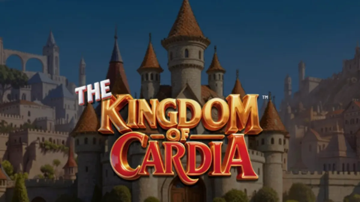 Visual fantasi The Kingdom of Cardia dengan elemen kartu dan taman ajaib